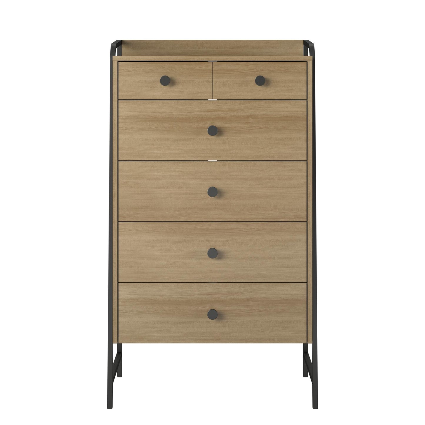 Bushwick Tall 5 Drawer Dresser - Natural