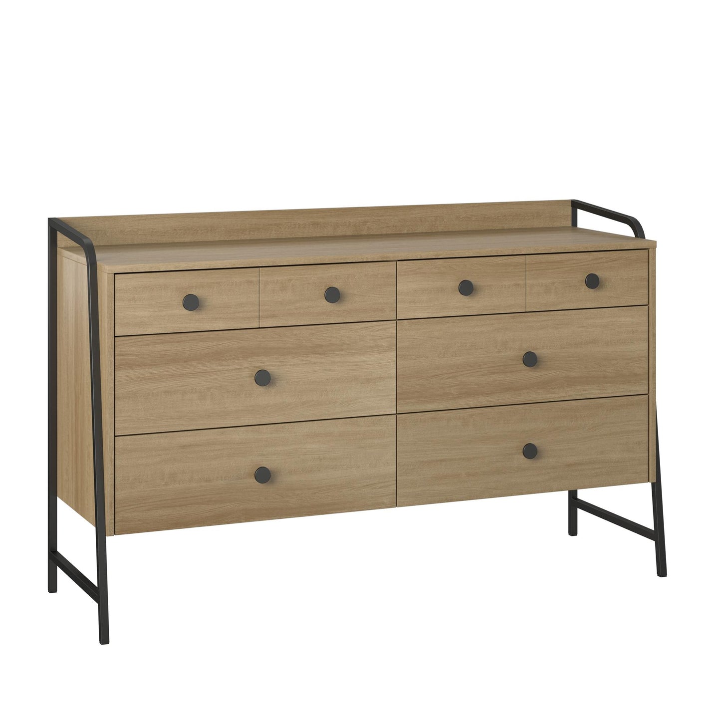 Bushwick Wide 6 Drawer Dresser - Natural