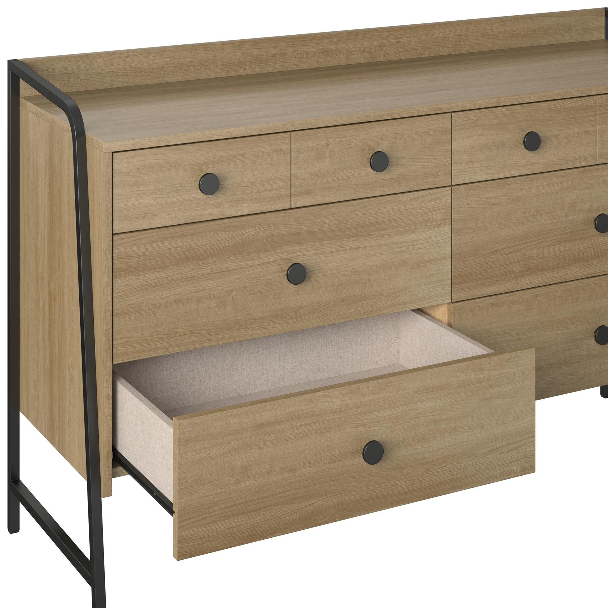 Bushwick Wide 6 Drawer Dresser - Natural