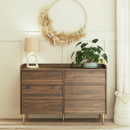 Remy 6 Drawer Dresser - Walnut
