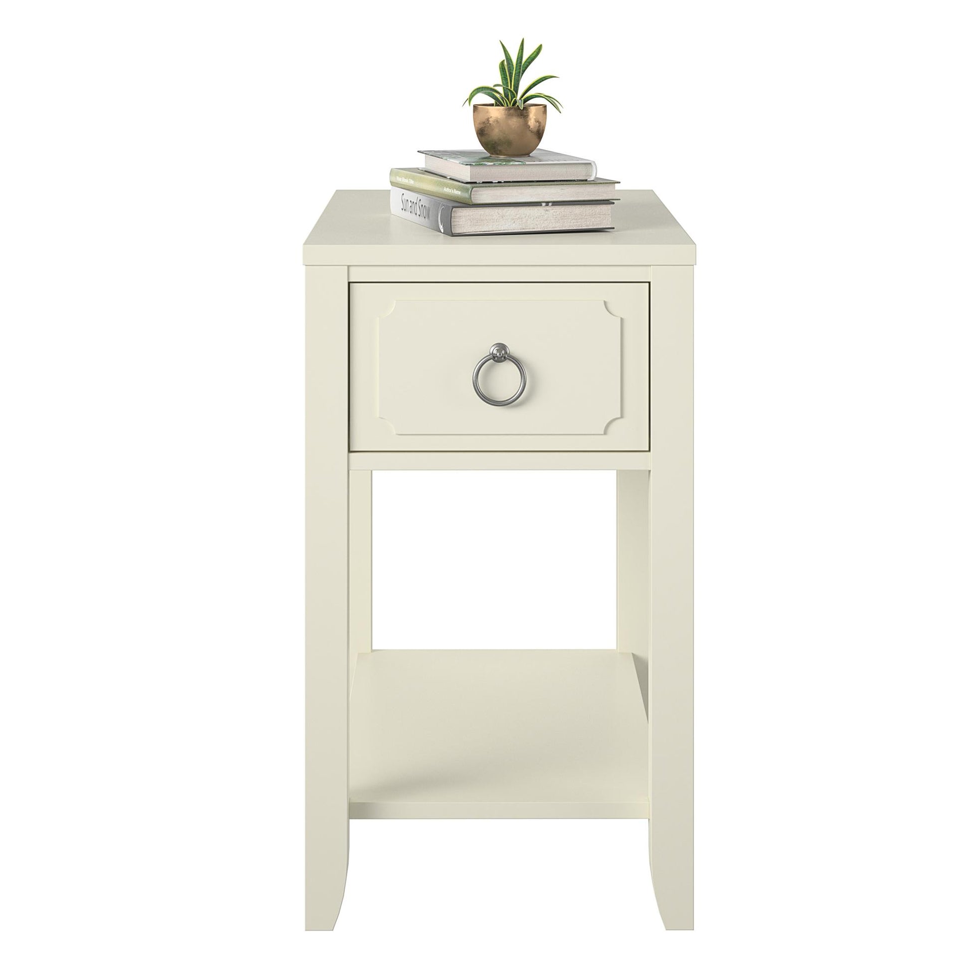 Her Majesty Narrow Side Table - White