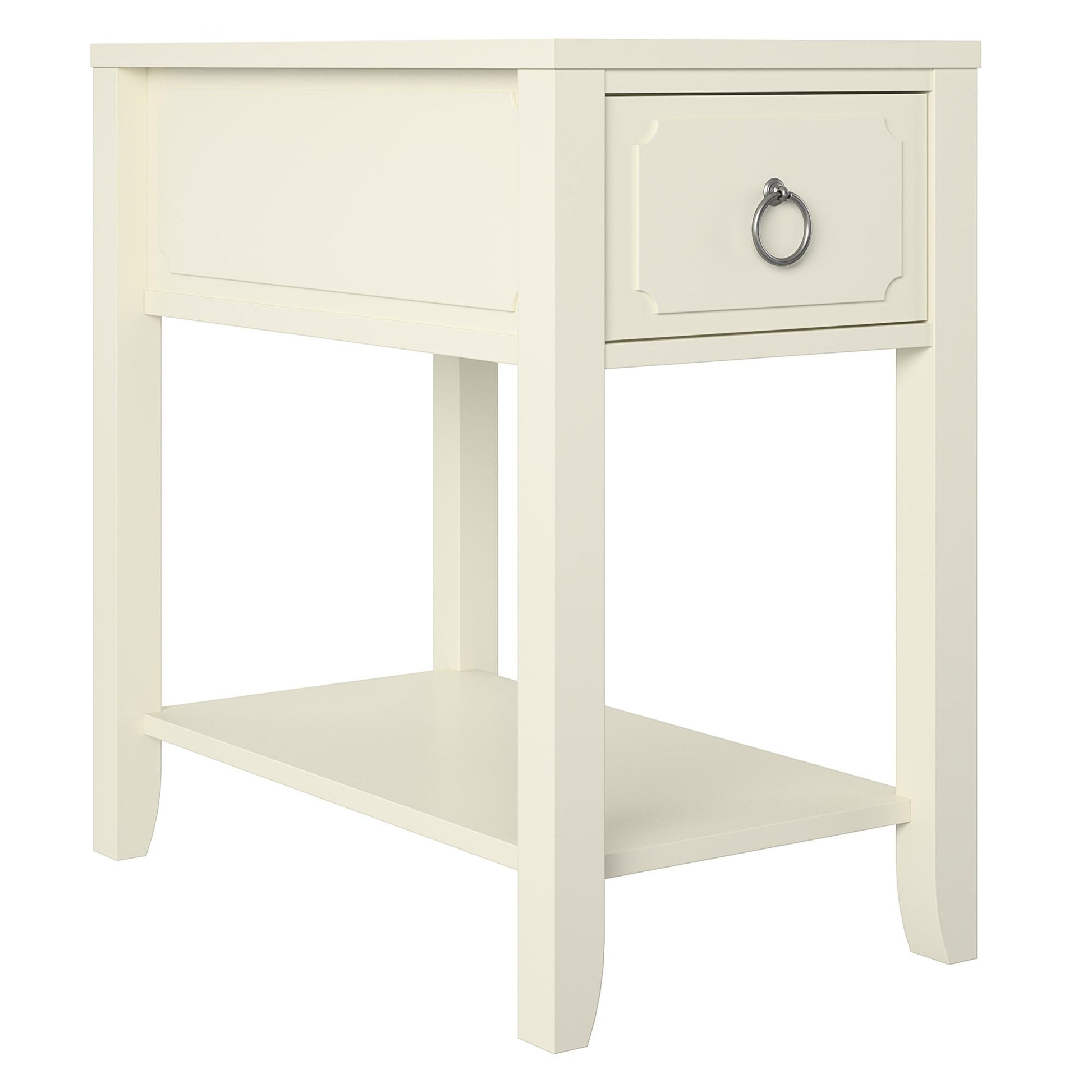 Her Majesty Narrow Side Table - White