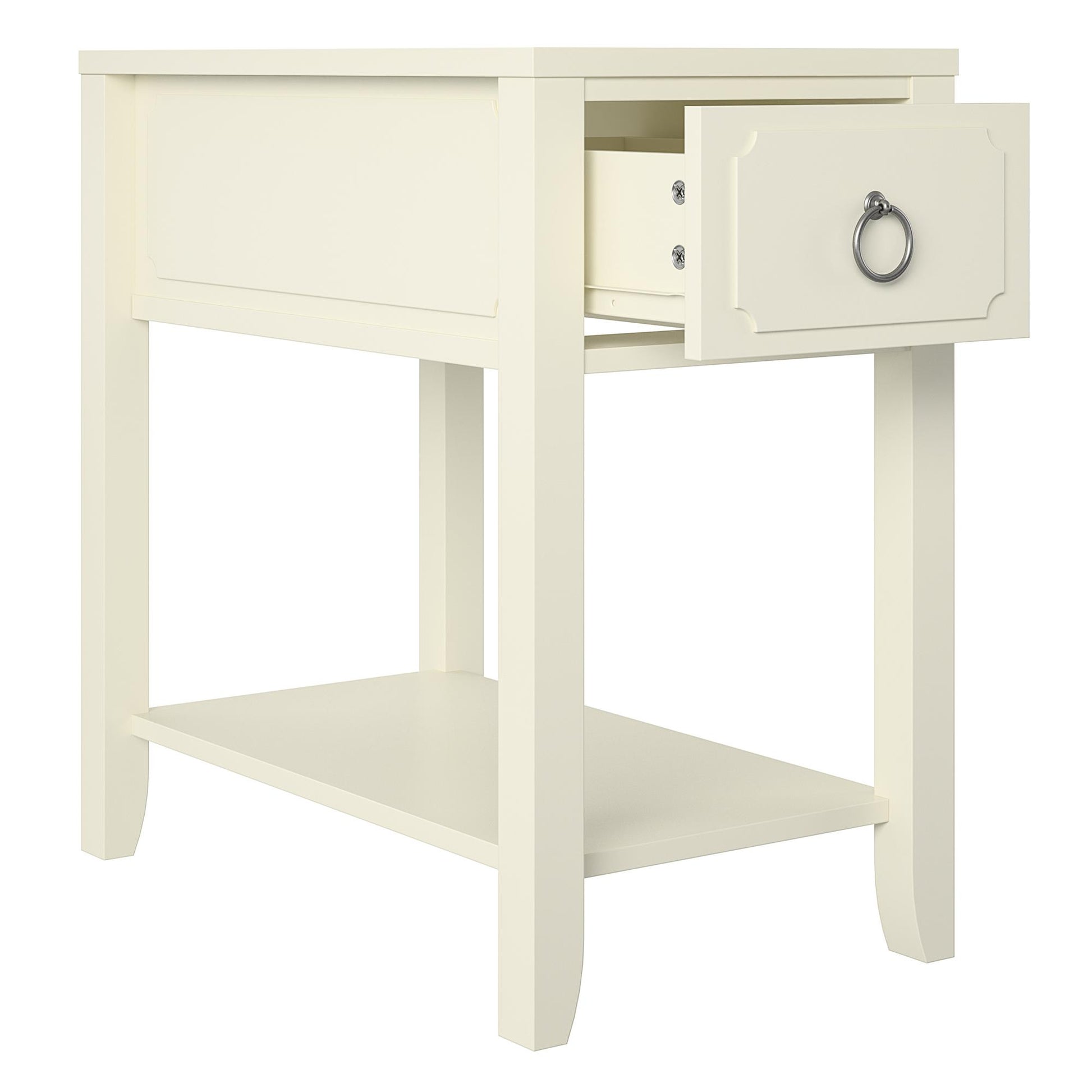 Her Majesty Narrow Side Table - White