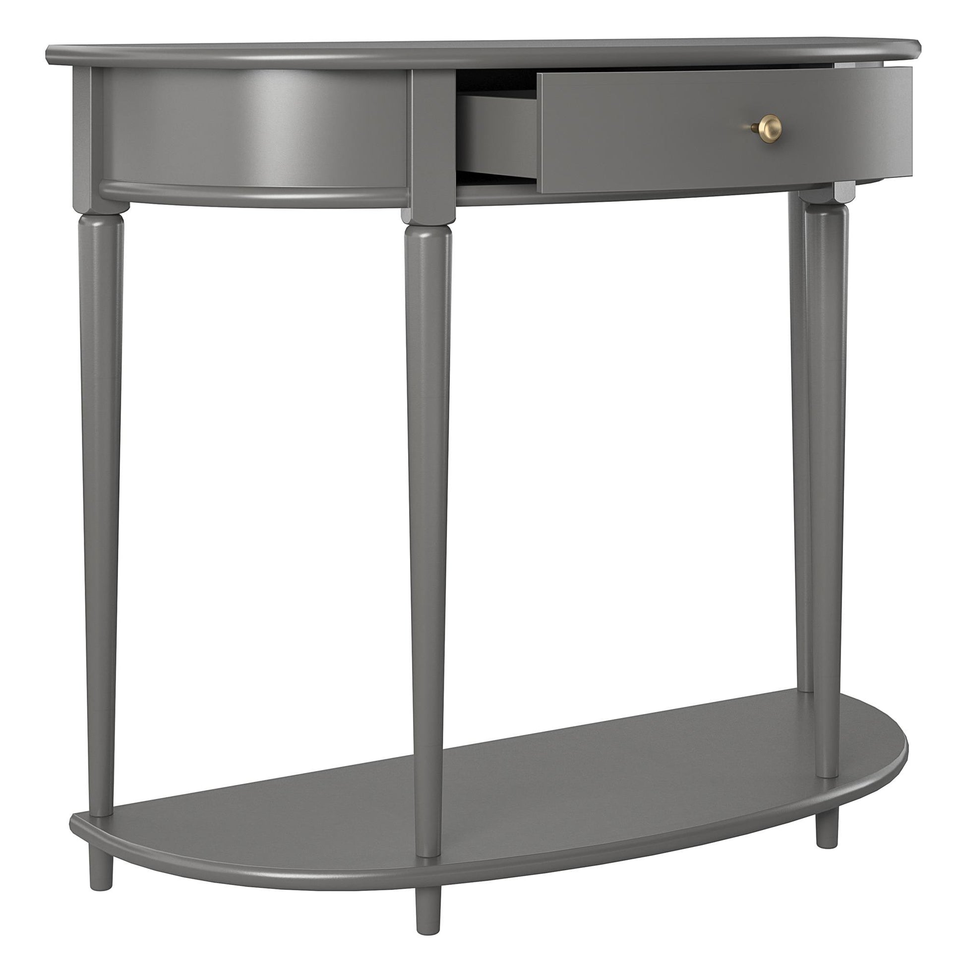 Aurora Half-Moon Console Table - Gray