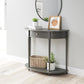 Aurora Half-Moon Console Table - Gray