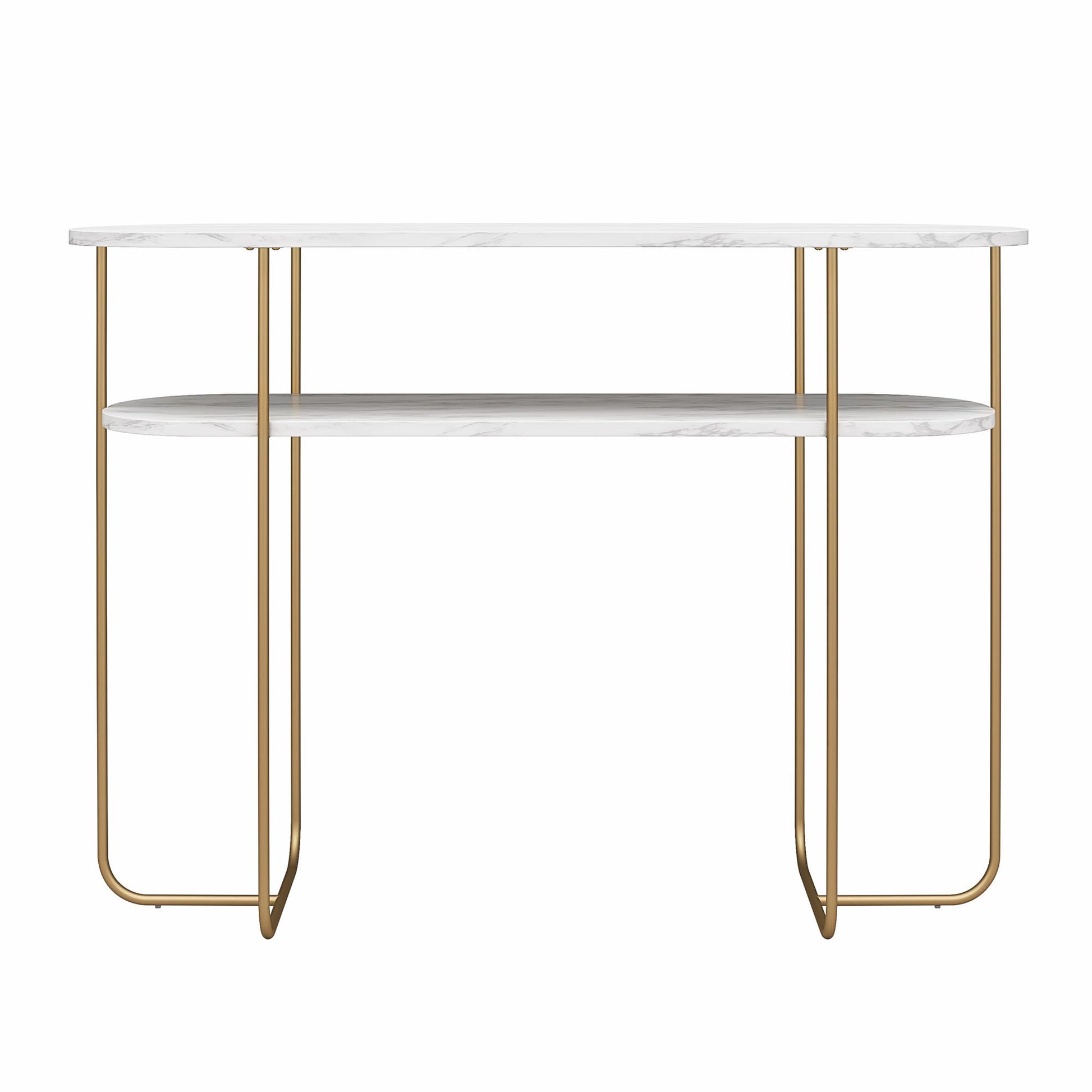 Athena Console Table - White marble