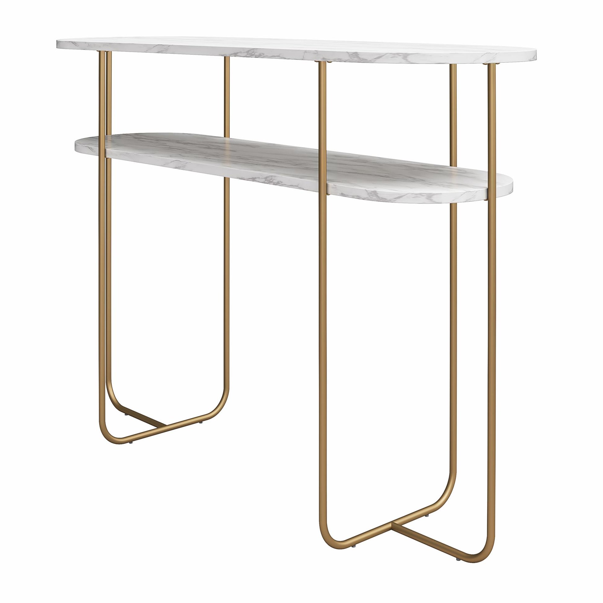 Athena Console Table - White marble