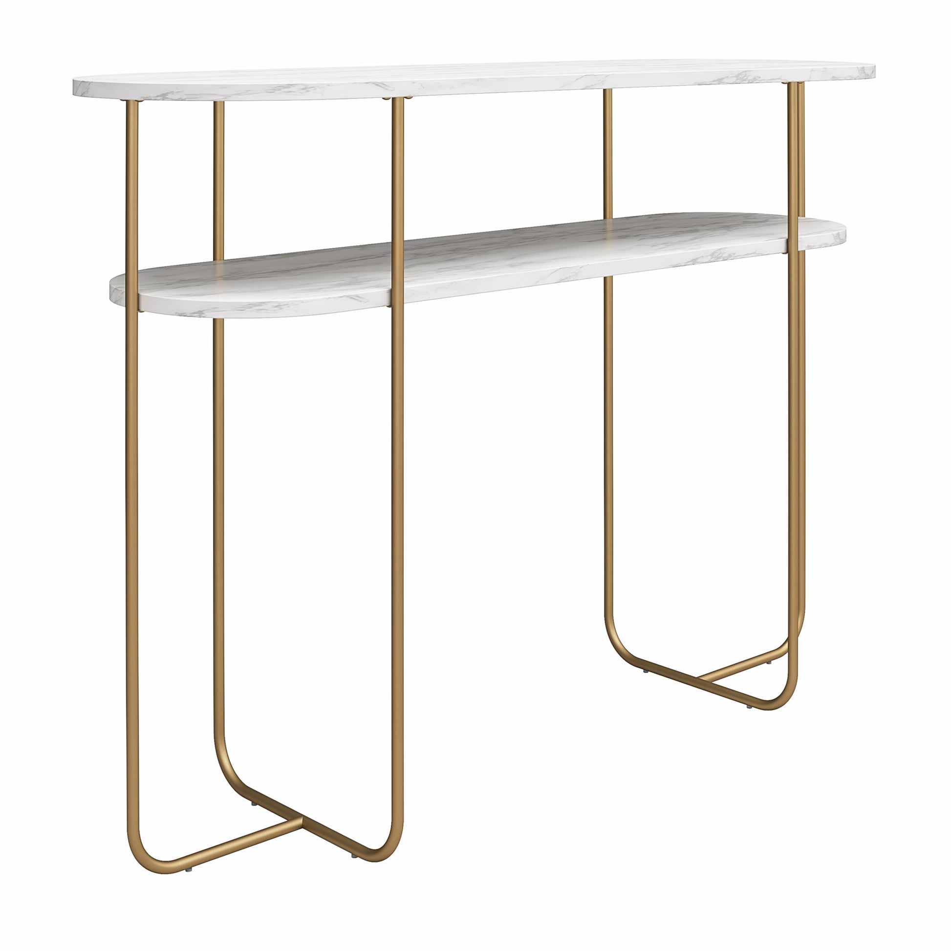 Athena Console Table - White marble
