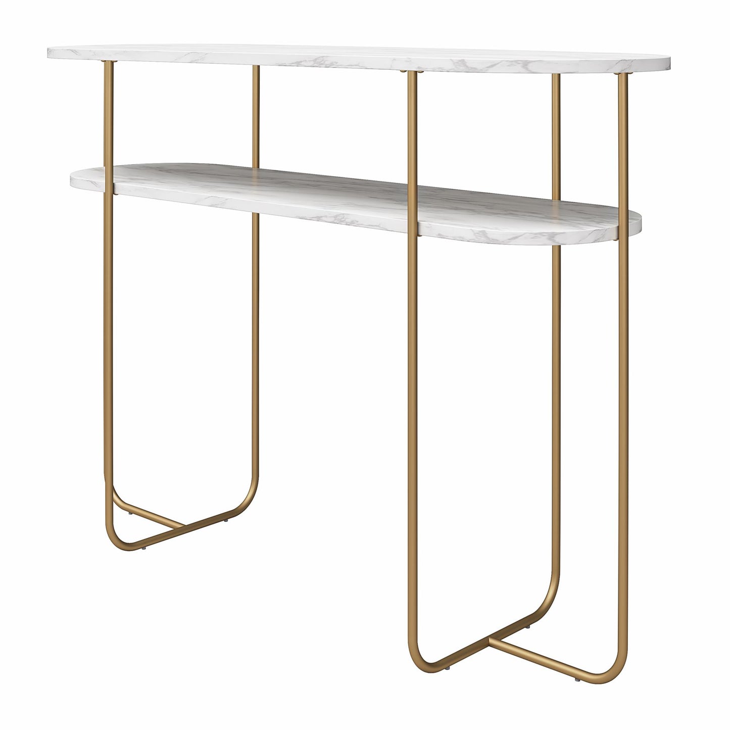 Athena Console Table - White marble