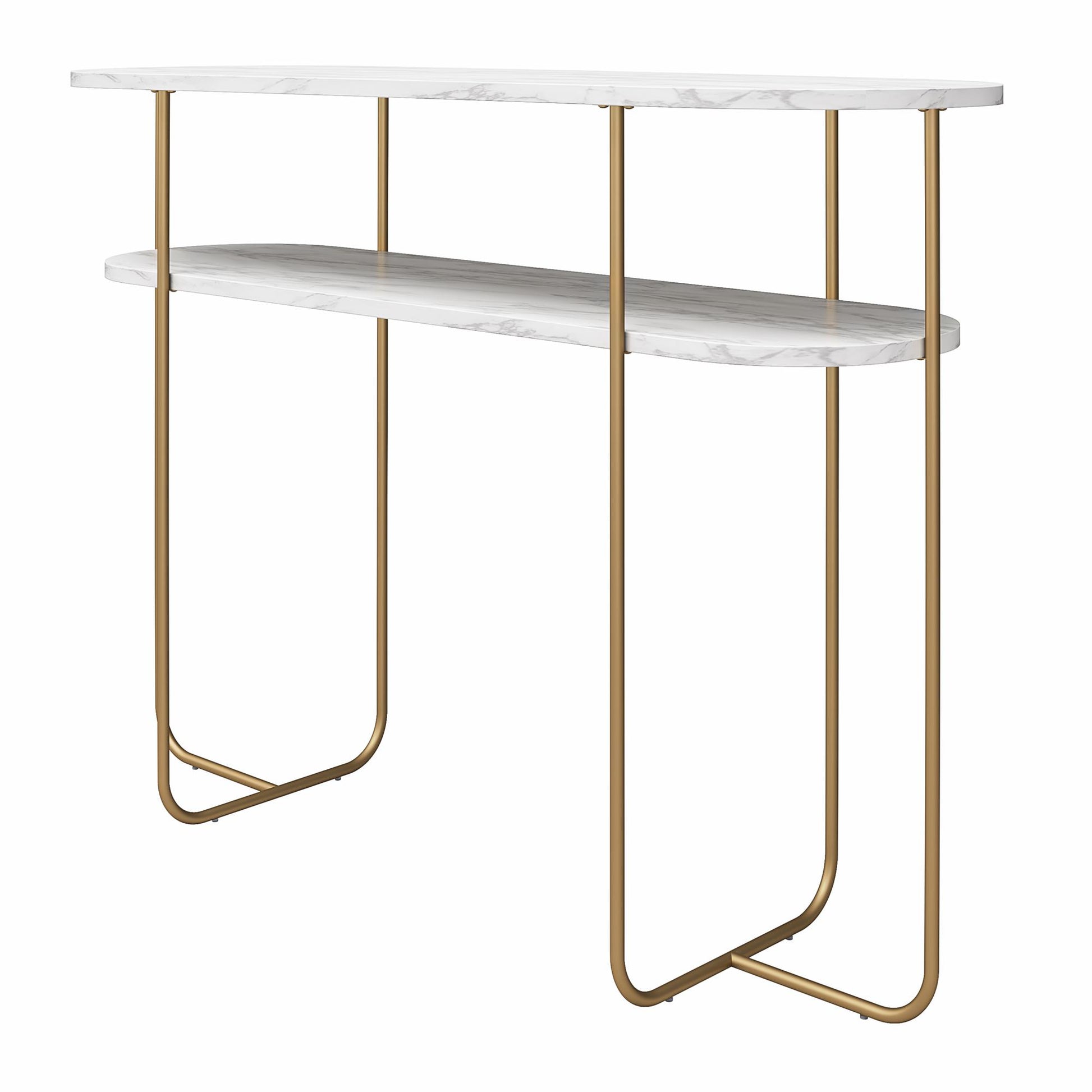 Athena Console Table - White marble