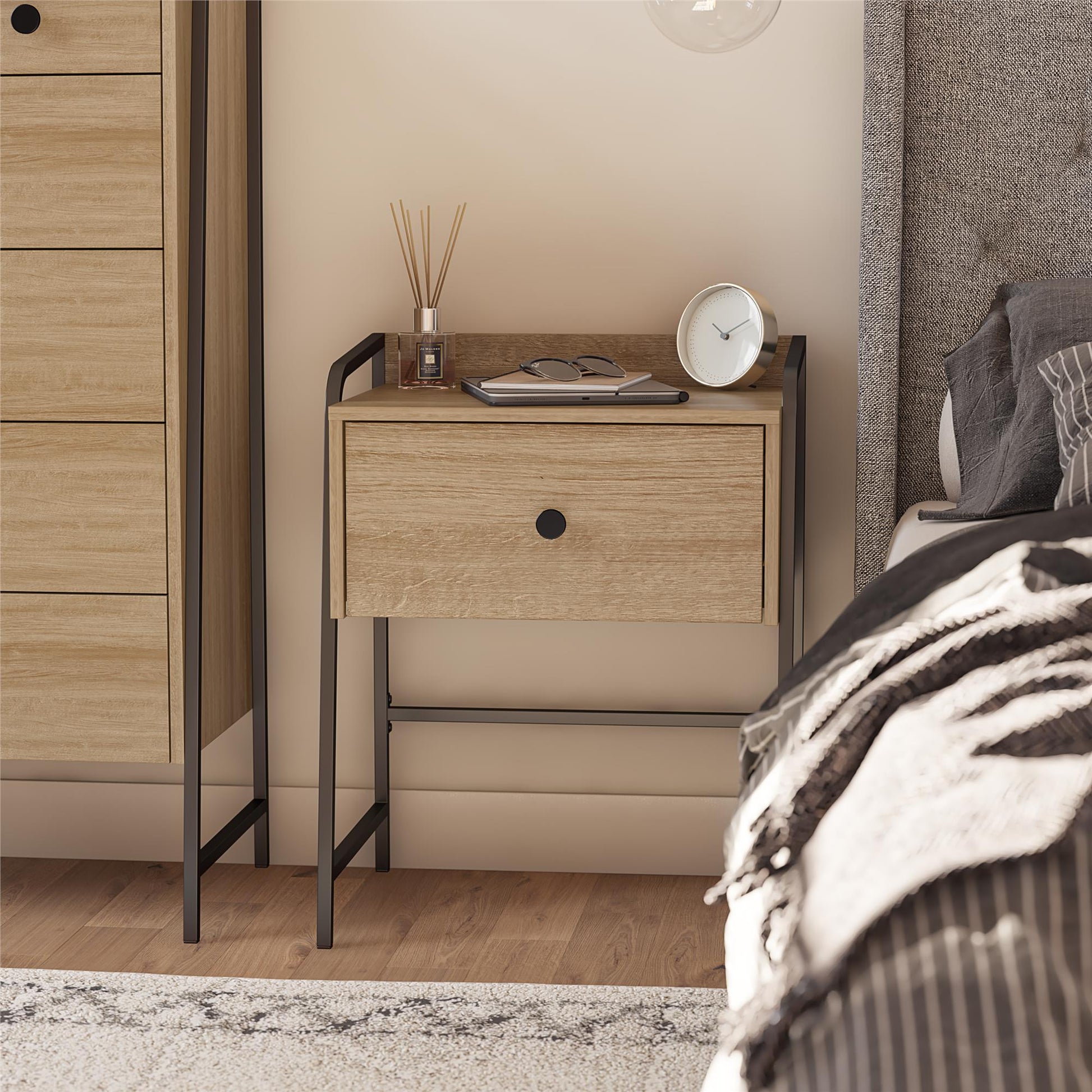 Bushwick Nightstand with Drawer - Natural