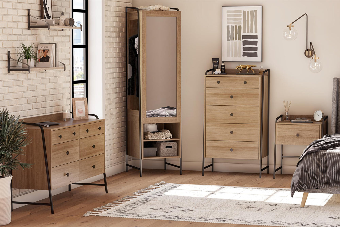 Bushwick Nightstand with Drawer - Natural