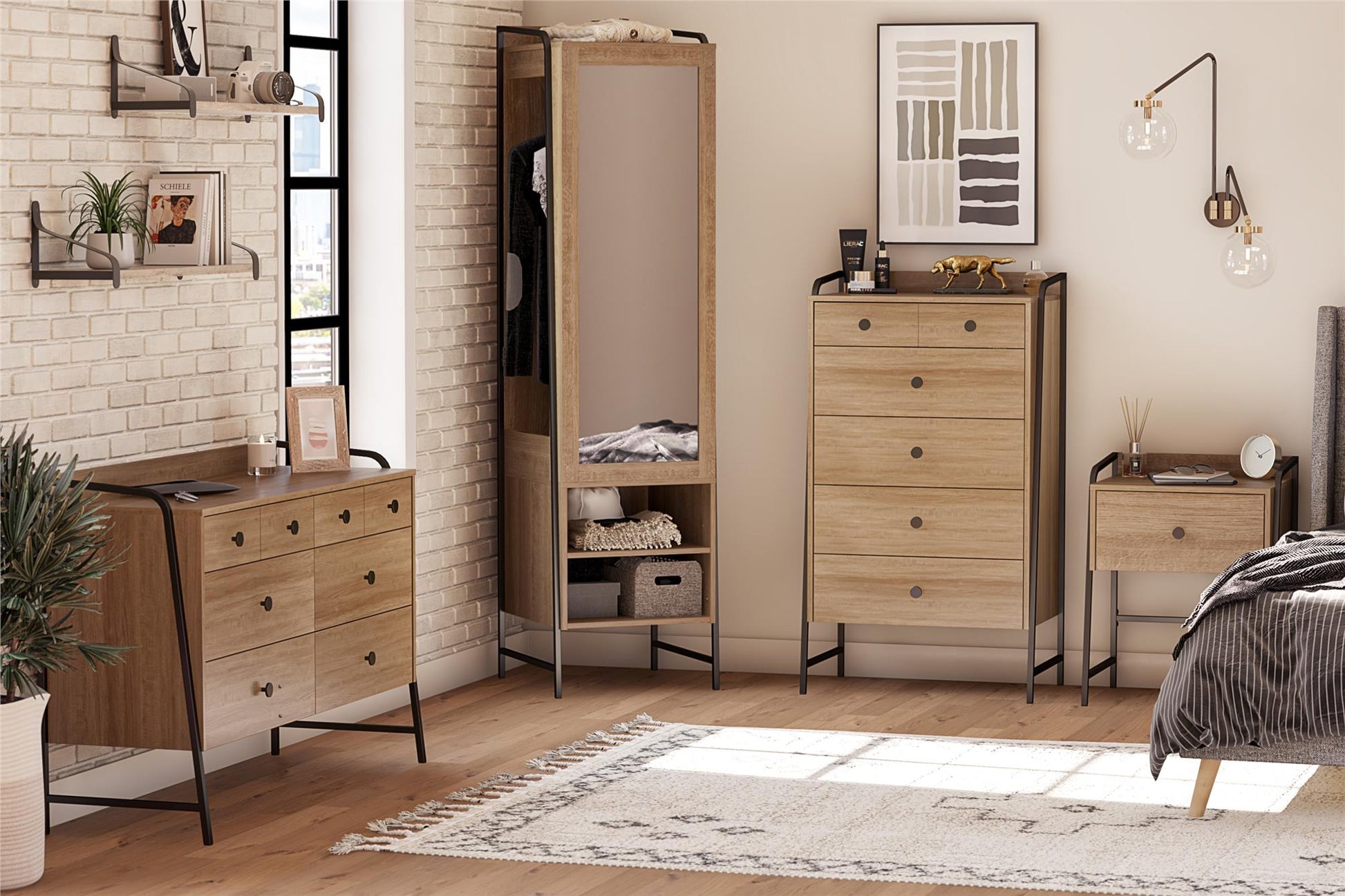 Bushwick Nightstand with Drawer - Natural