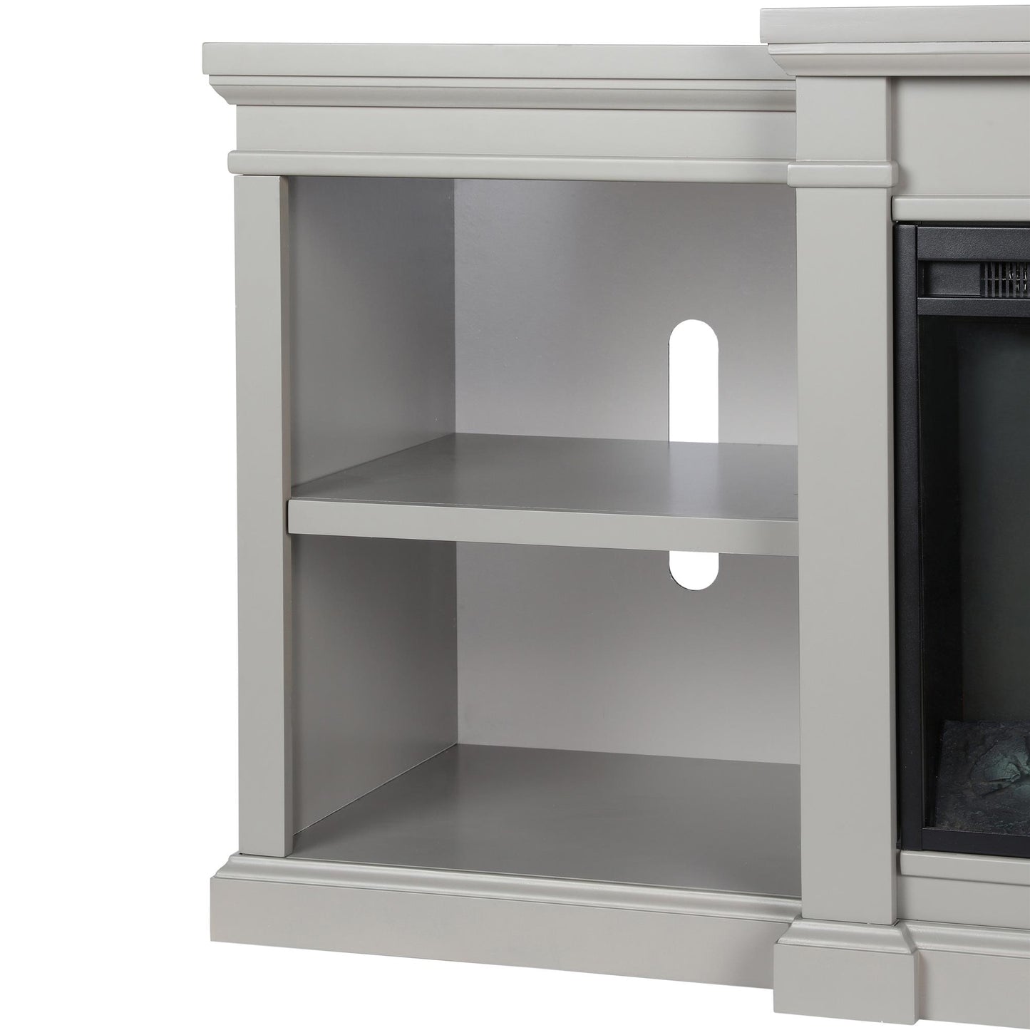 Manchester Electric Fireplace TV Stand for TVs up to 70 Inches - Gray