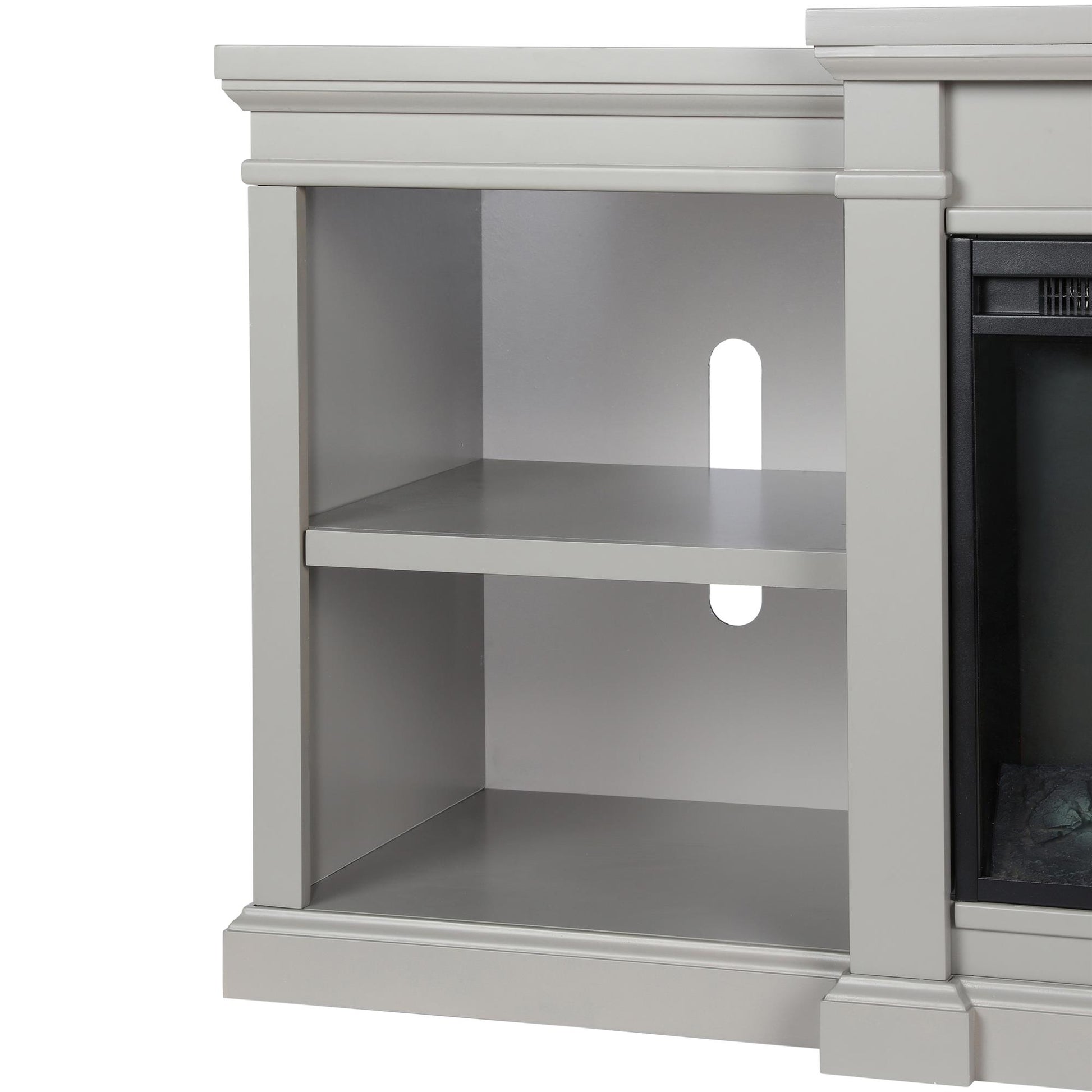 Manchester Electric Fireplace TV Stand for TVs up to 70 Inches - Gray