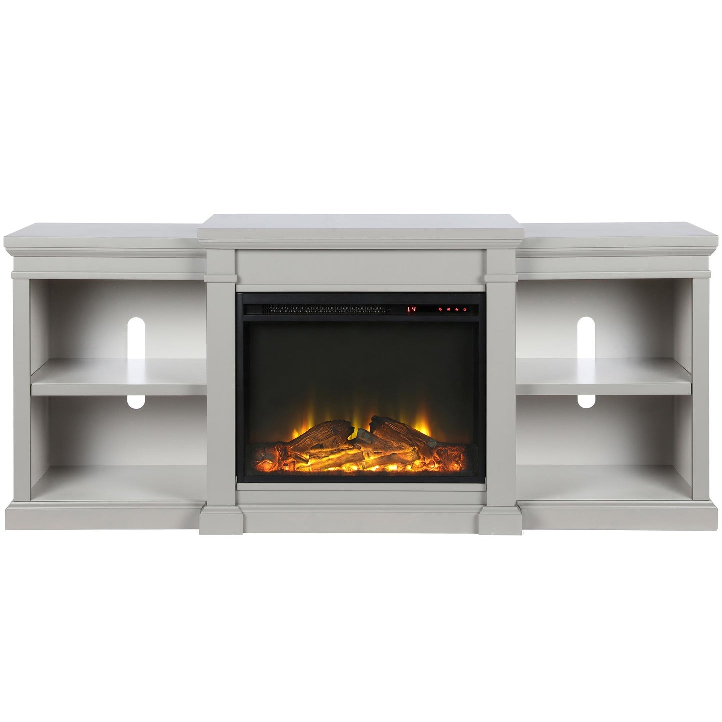 Manchester Electric Fireplace TV Stand for TVs up to 70 Inches - Gray