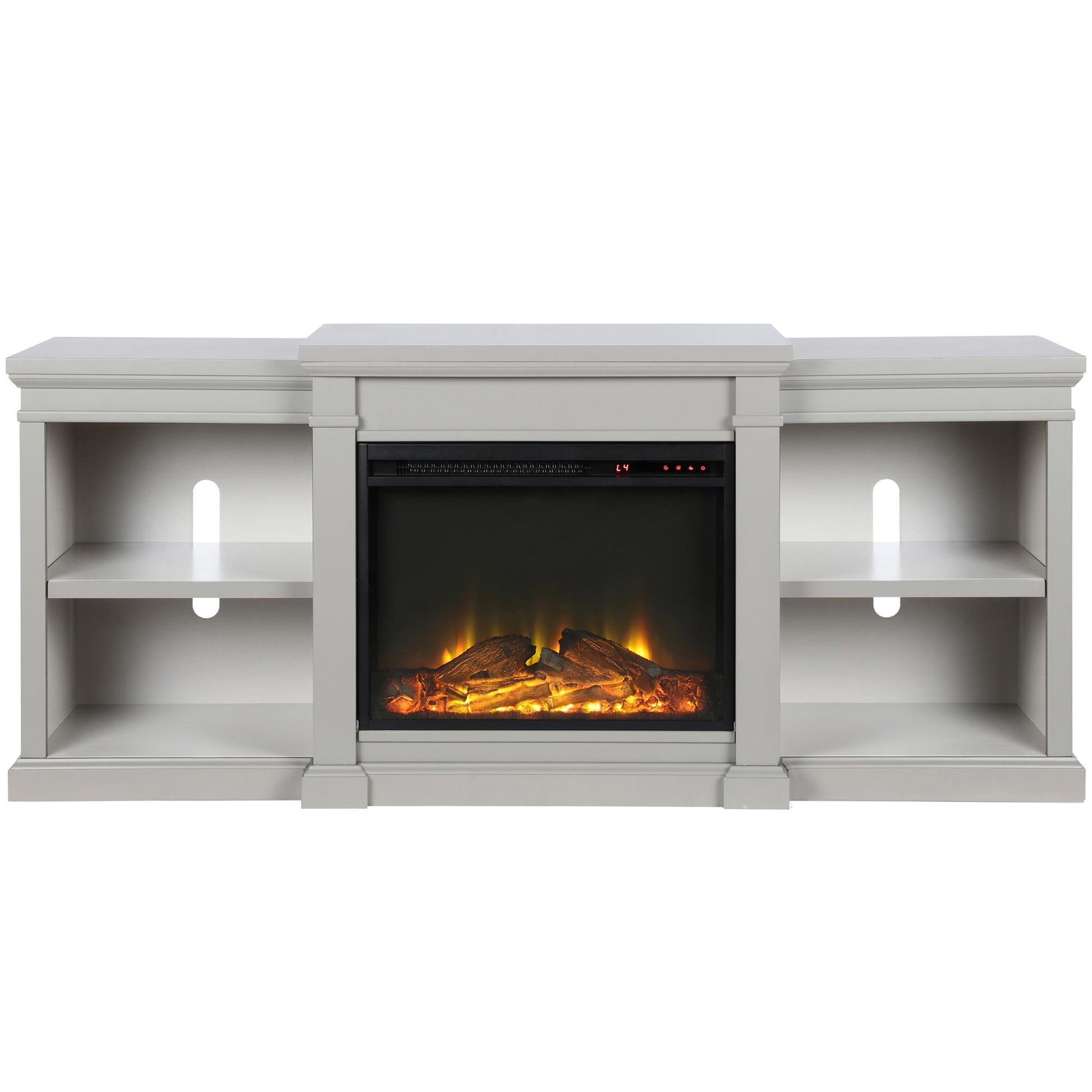 Manchester Electric Fireplace TV Stand for TVs up to 70 Inches - Gray