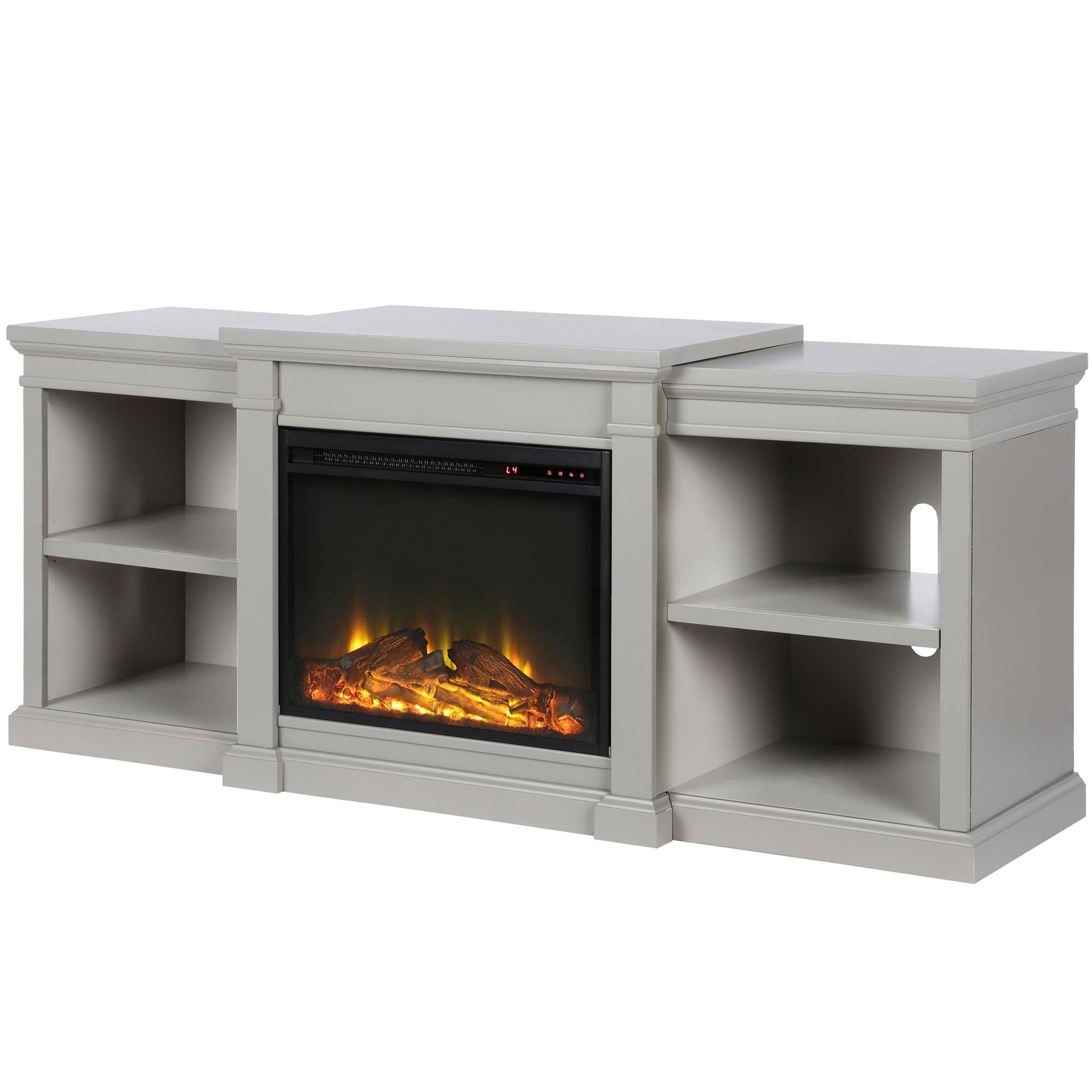 Manchester Electric Fireplace TV Stand for TVs up to 70 Inches - Gray