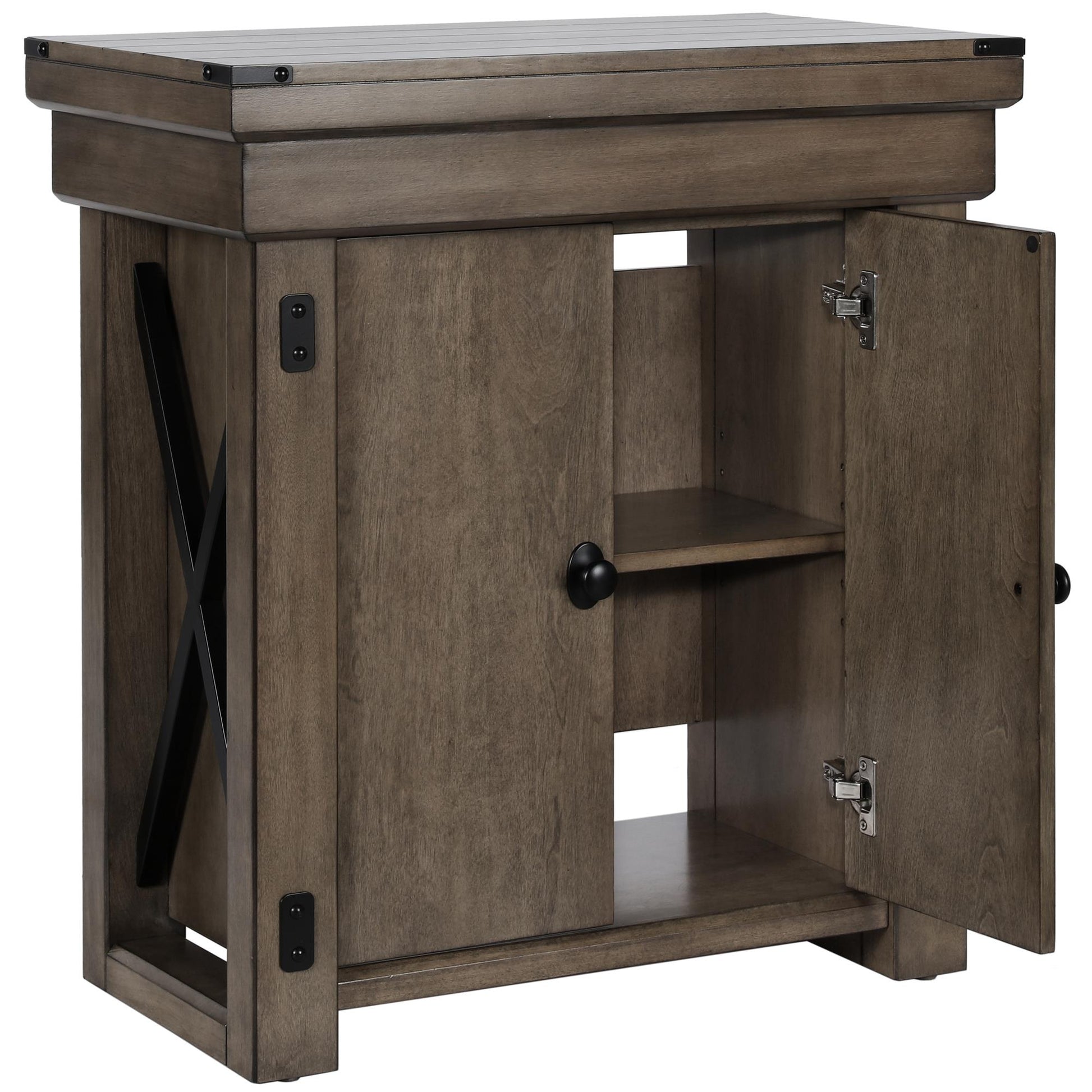 Wildwood 20 Gallon Aquarium Stand with 2 Doors and 2 Shelves - Rustic Gray