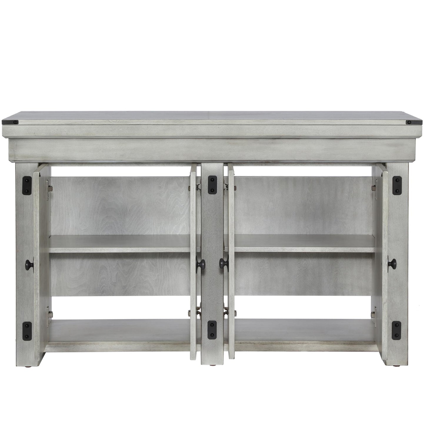 Wildwood 55 Gallon Aquarium Stand with 4 Doors and 4 Shelves - Rustic White