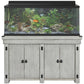 Wildwood 55 Gallon Aquarium Stand with 4 Doors and 4 Shelves - Rustic White