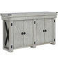 Wildwood 55 Gallon Aquarium Stand with 4 Doors and 4 Shelves - Rustic White