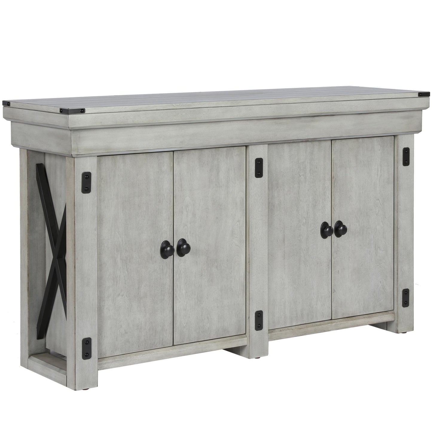 Wildwood 55 Gallon Aquarium Stand with 4 Doors and 4 Shelves - Rustic White