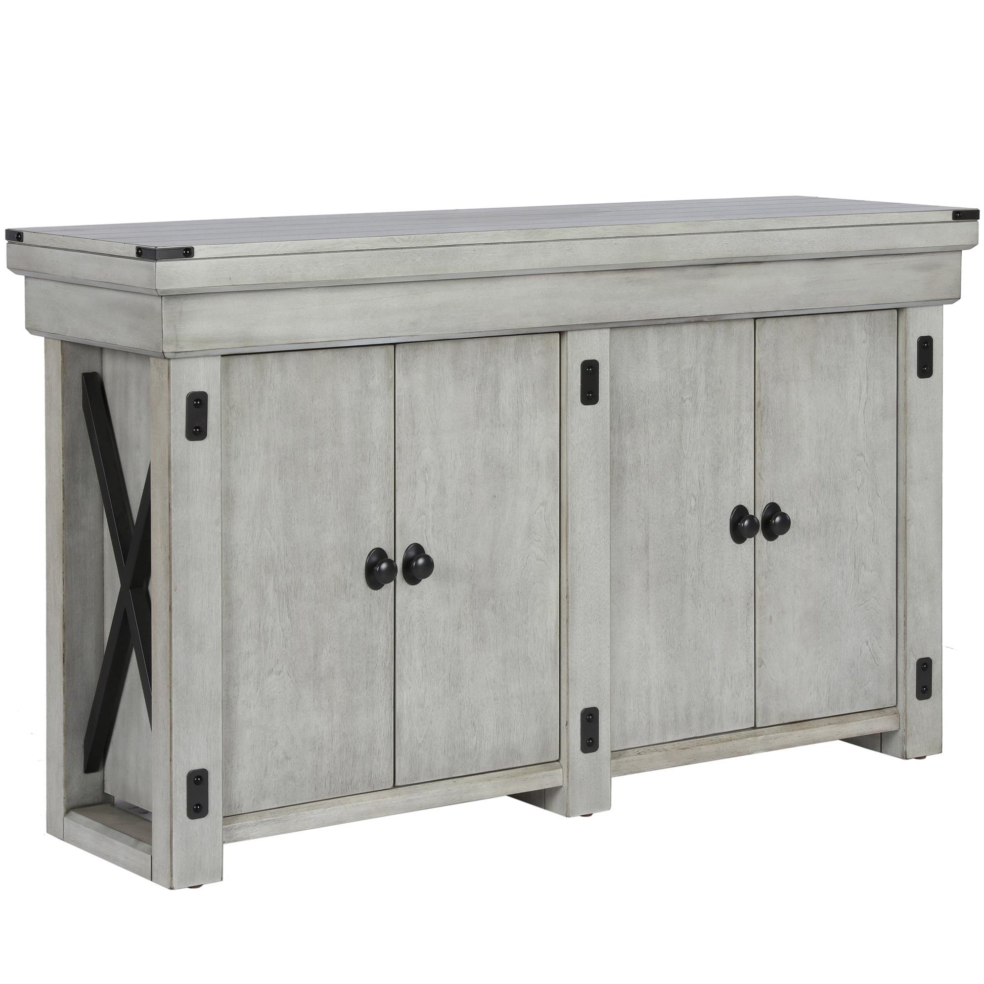 Wildwood 55 Gallon Aquarium Stand with 4 Doors and 4 Shelves - Rustic White