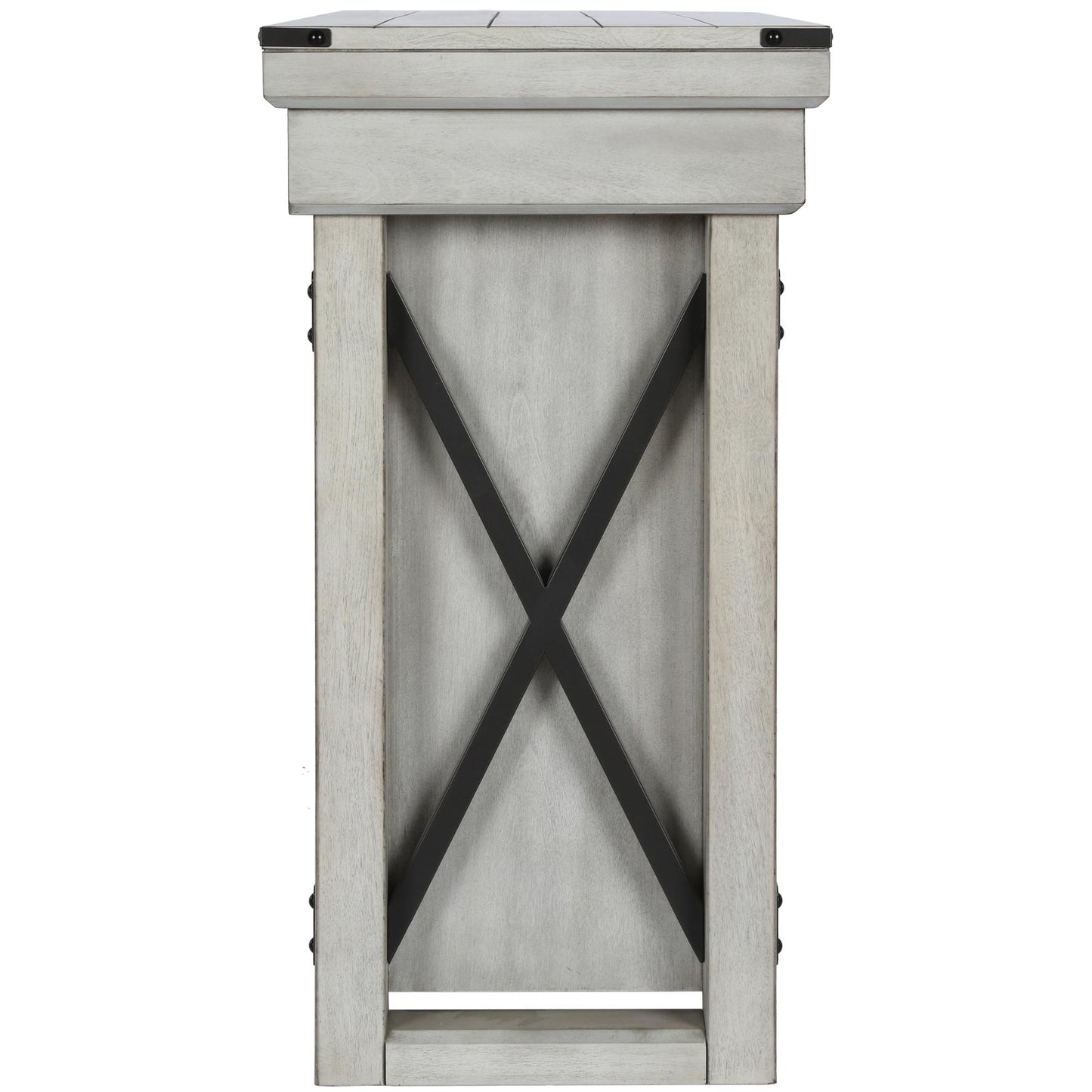 Wildwood 55 Gallon Aquarium Stand with 4 Doors and 4 Shelves - Rustic White