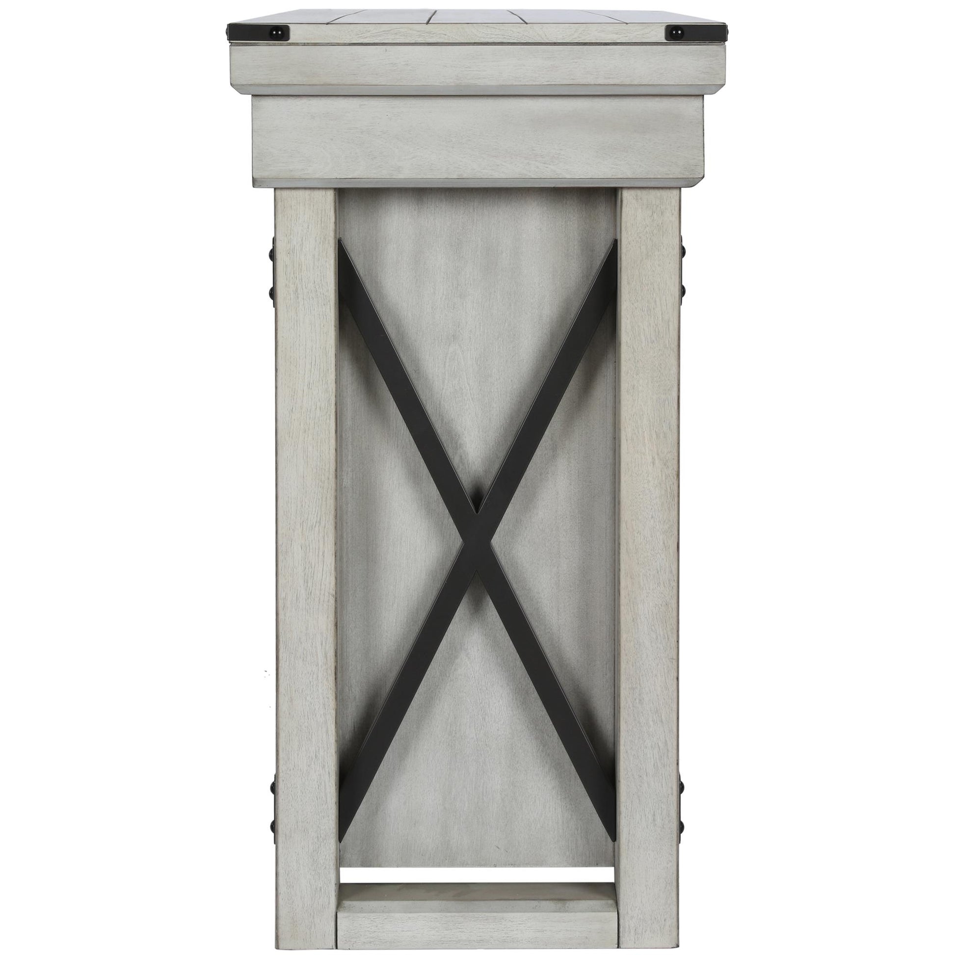 Wildwood 55 Gallon Aquarium Stand with 4 Doors and 4 Shelves - Rustic White