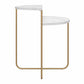 Athena End Table - White marble