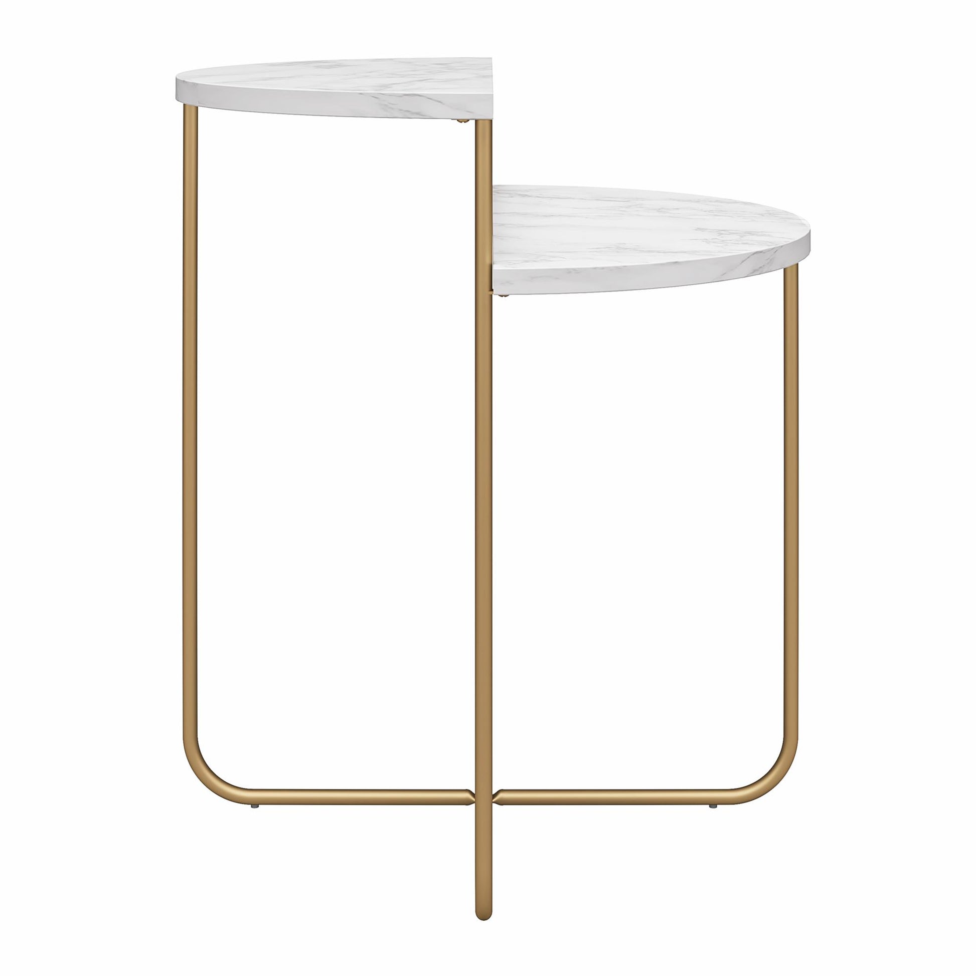 Athena End Table - White marble