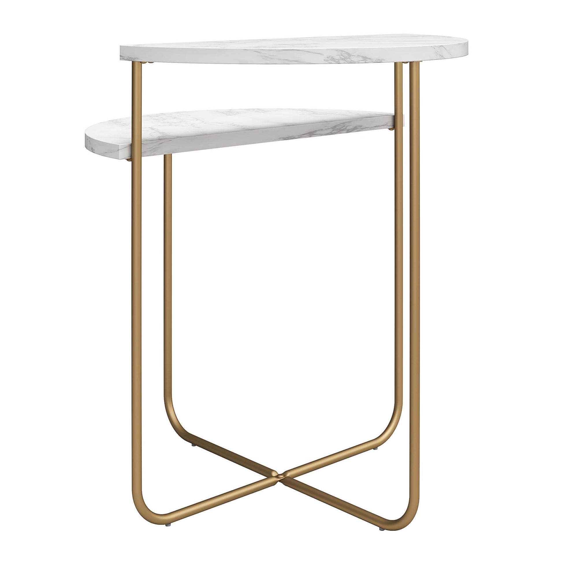 Athena End Table - White marble