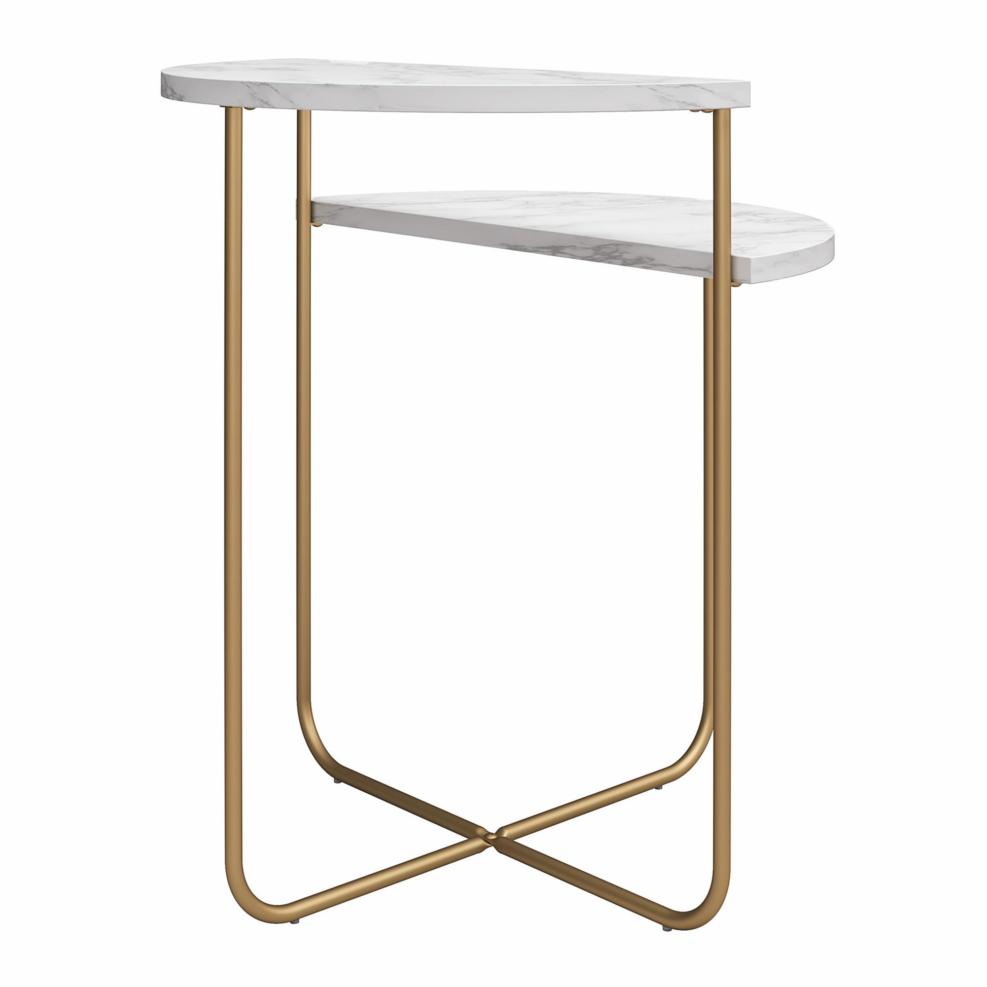 Athena End Table - White marble