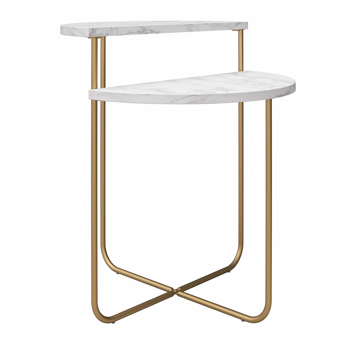 Athena End Table - White marble