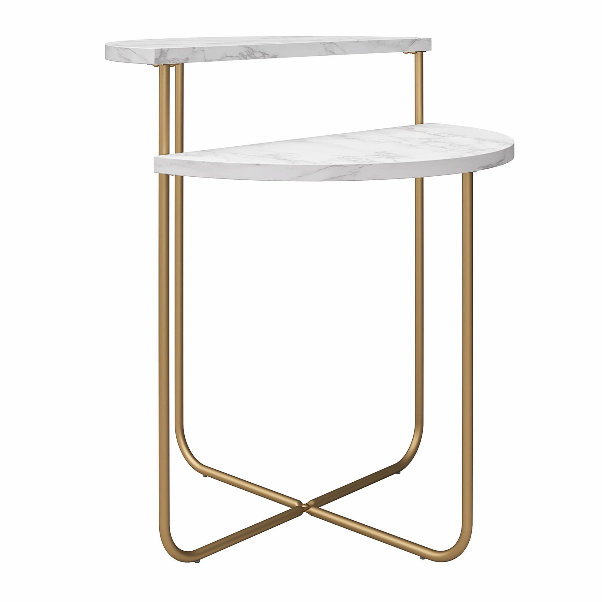 Athena End Table - White marble