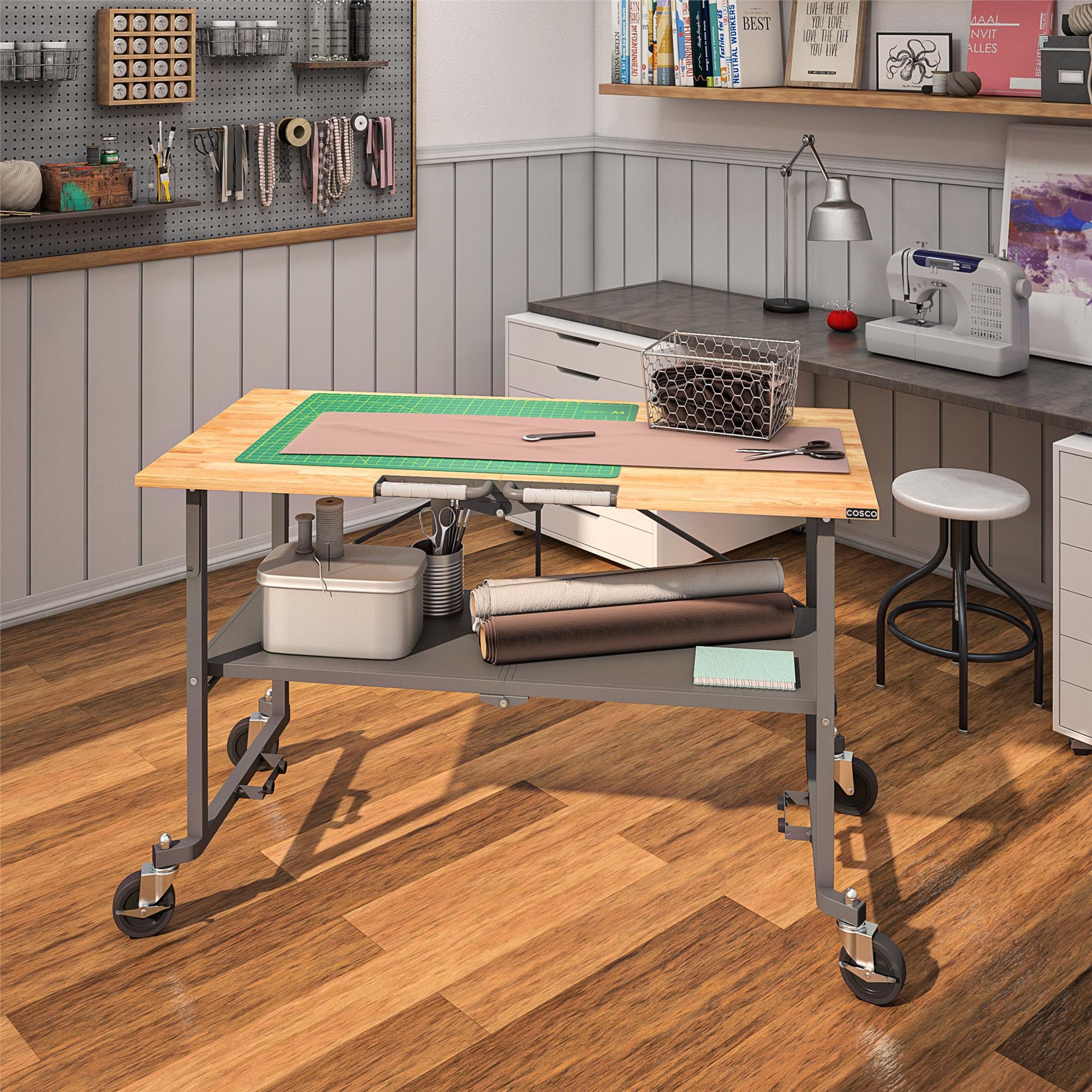 SmartFold Folding Portable Workbench and Utility Table - Gray