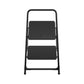 2 Step Lightweight Slip Resistant Folding Step Stool - Black - 1-Pack