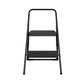 2 Step Lightweight Slip Resistant Folding Step Stool - Black - 1-Pack