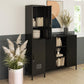 Mission District 2 Door Cabinet - Black