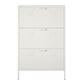Mission District 3 Door Shoe Storage - White