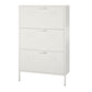 Mission District 3 Door Shoe Storage - White