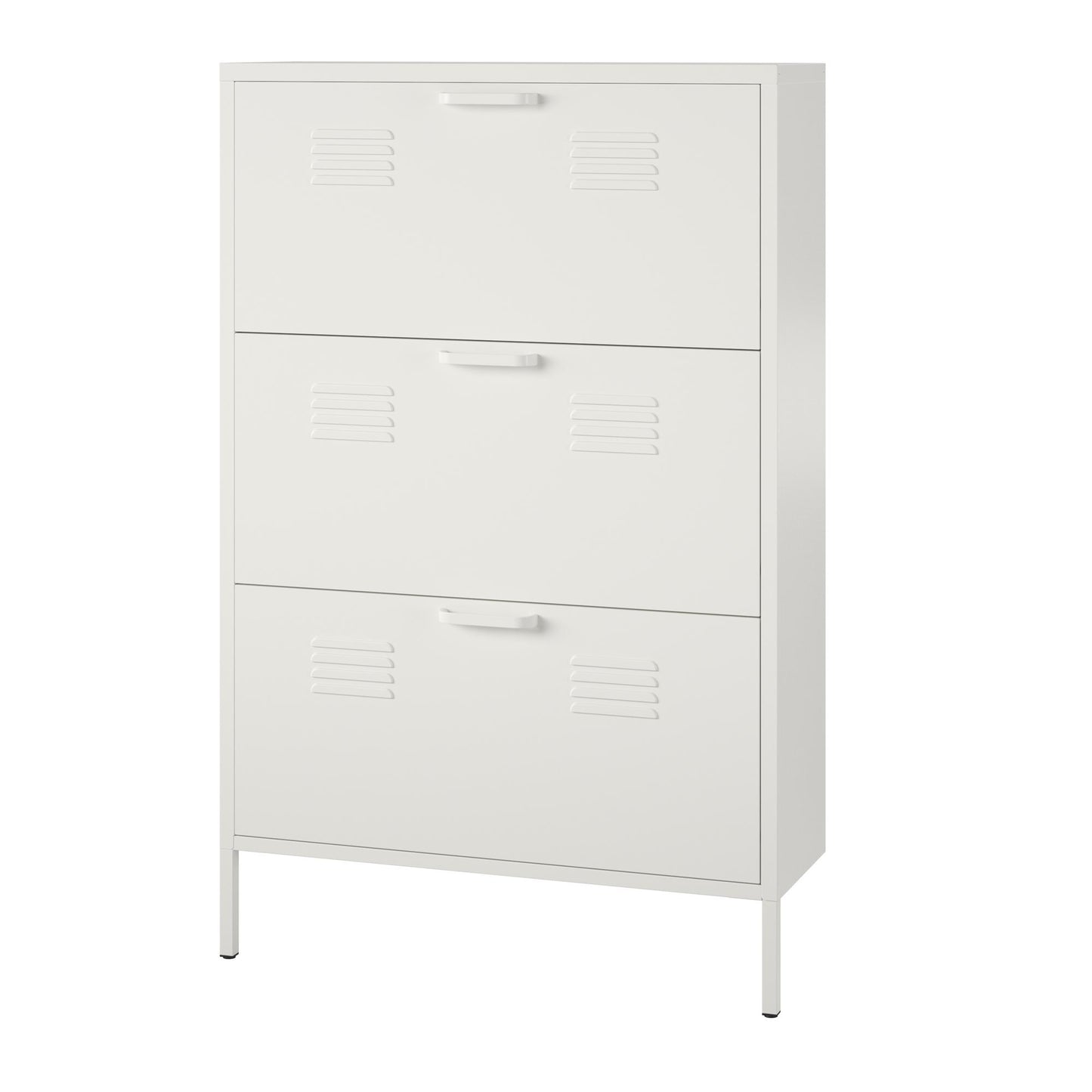 Mission District 3 Door Shoe Storage - White