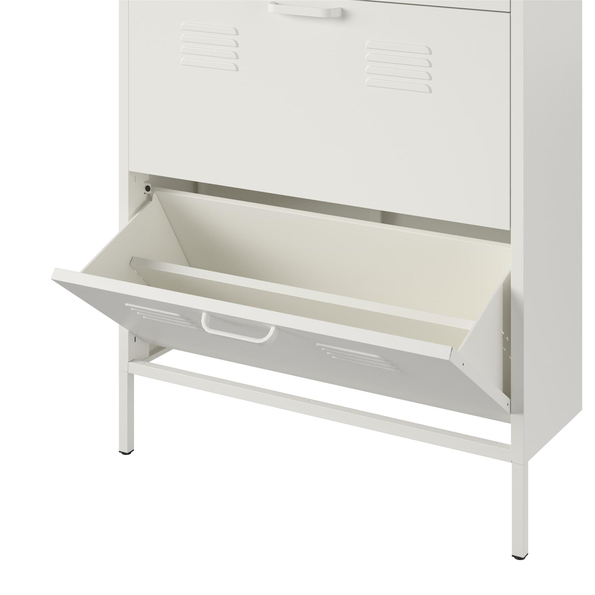Mission District 3 Door Shoe Storage - White