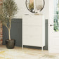Mission District 3 Door Shoe Storage - White