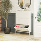 Mission District 3 Door Shoe Storage - White