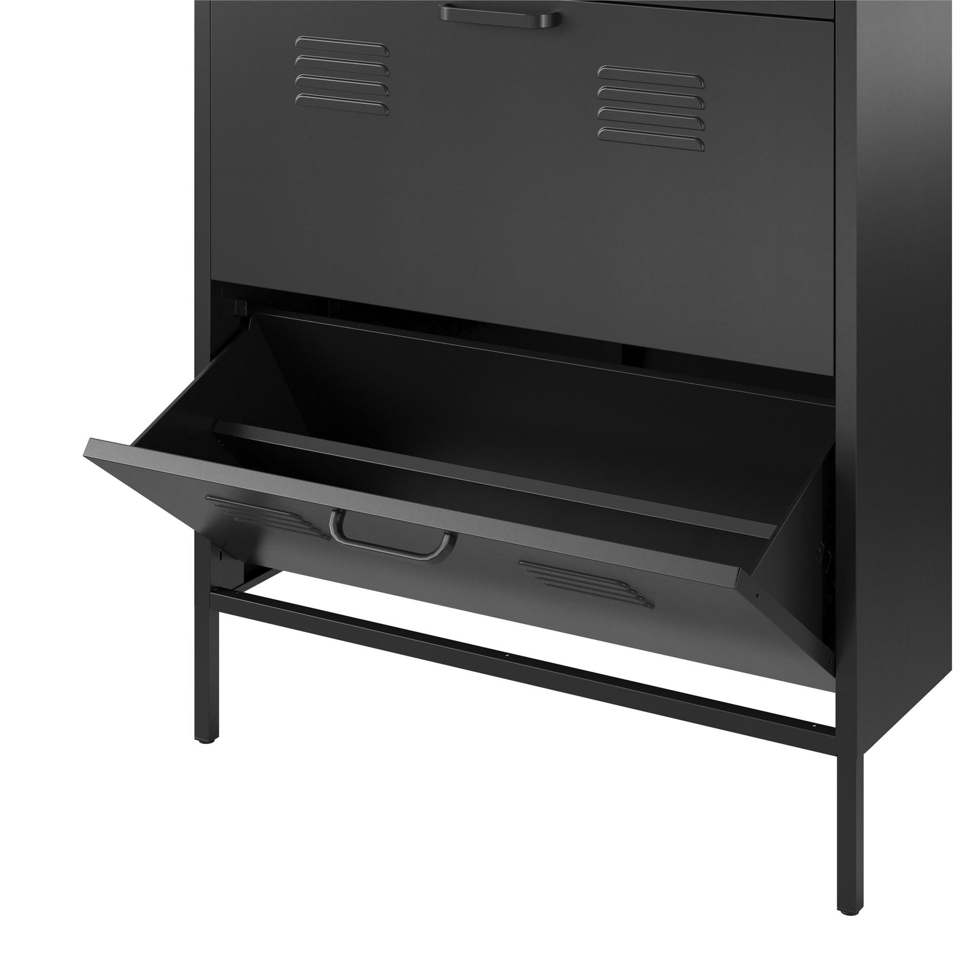 Mission District 3 Door Shoe Storage - Black