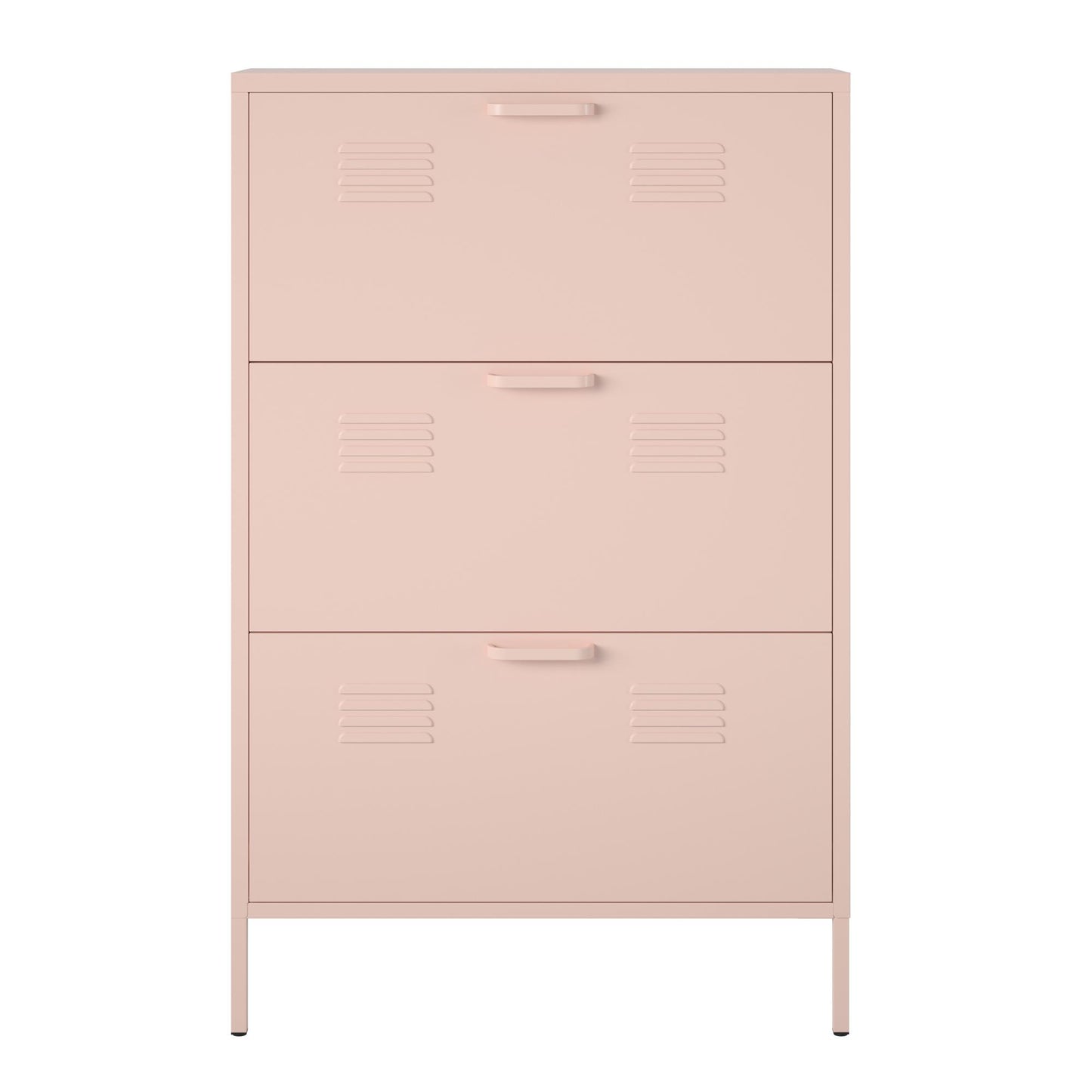 Mission District 3 Door Shoe Storage - Pale Pink