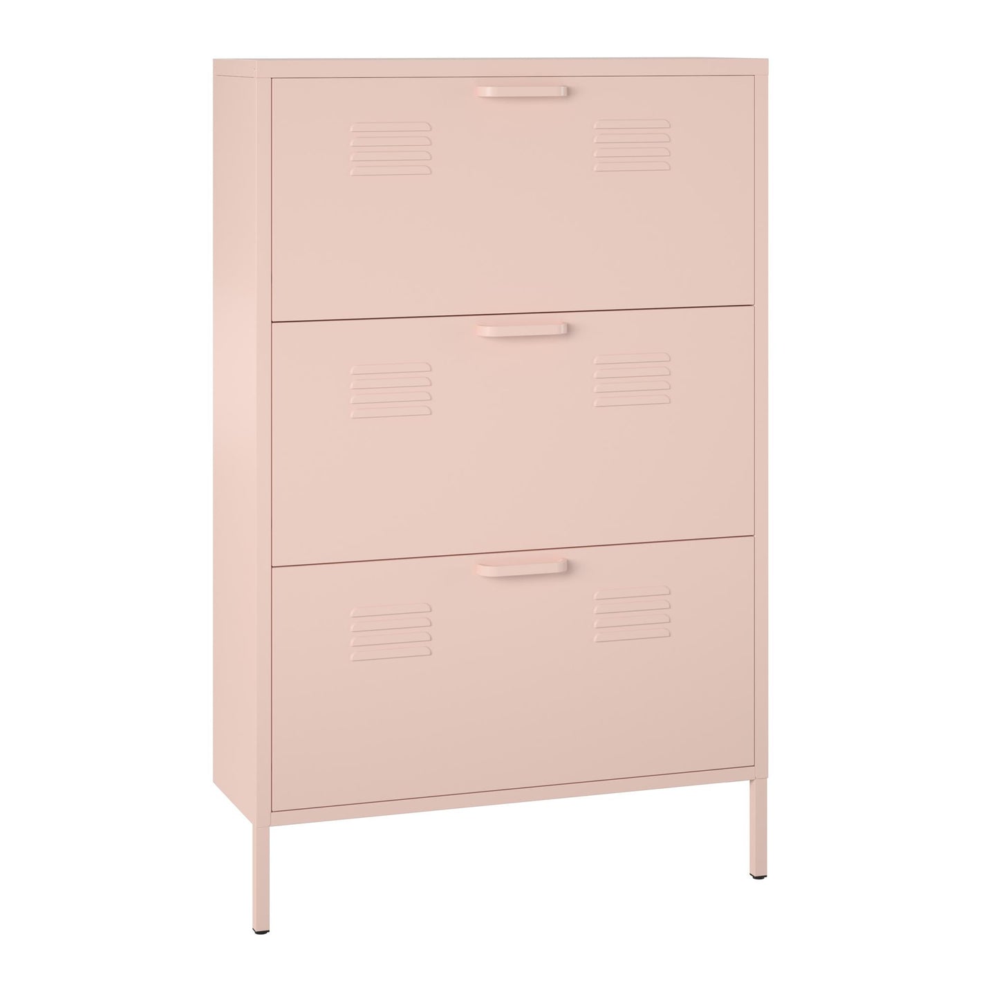 Mission District 3 Door Shoe Storage - Pale Pink