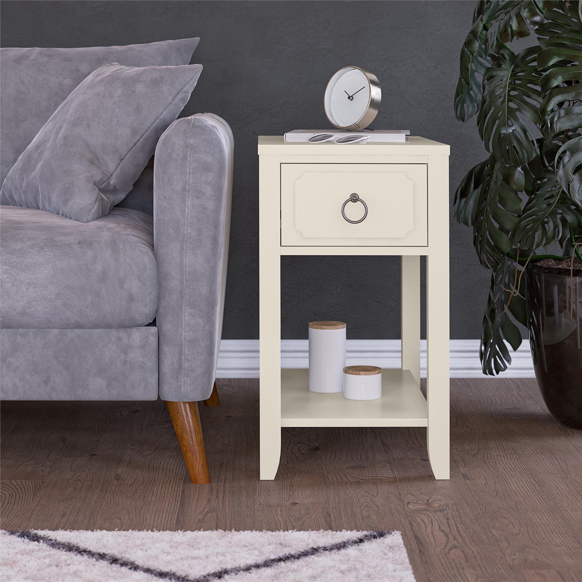 Her Majesty Narrow Side Table - White
